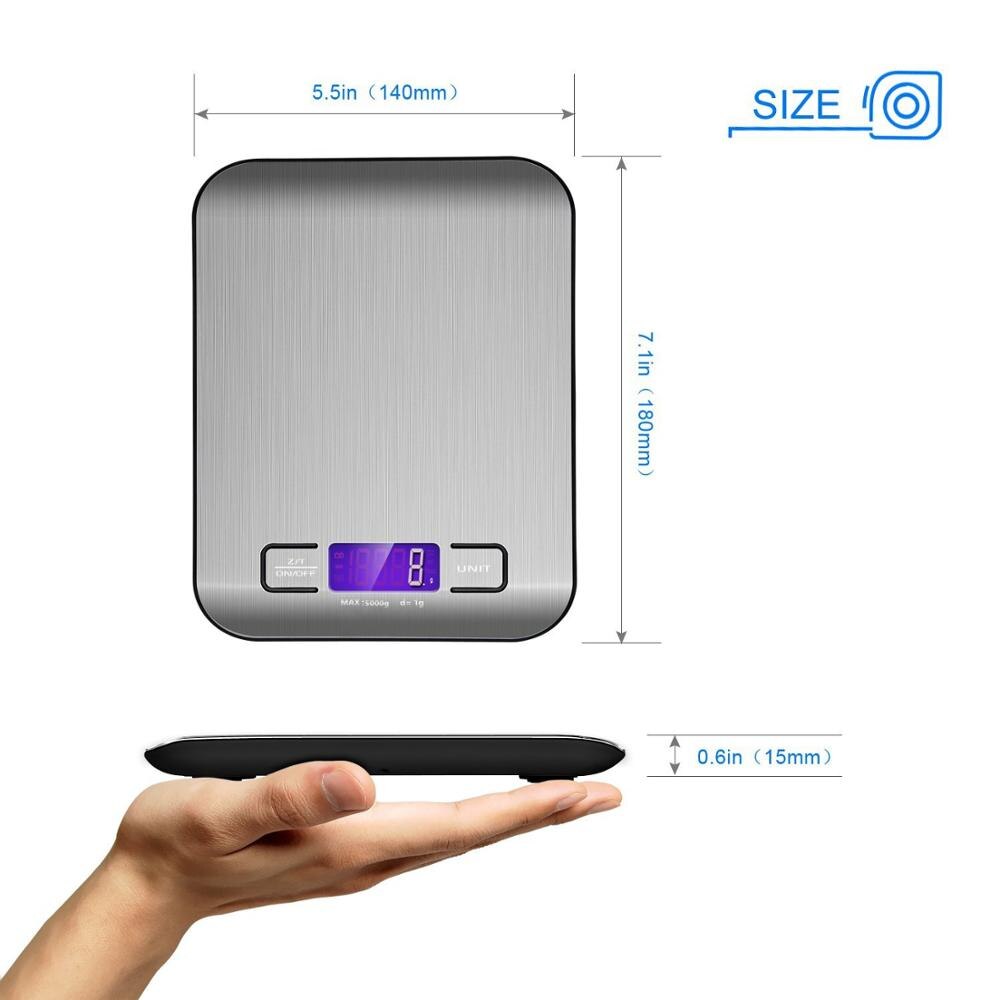 Multifunction Digital Kitchen Scale with LCD Display