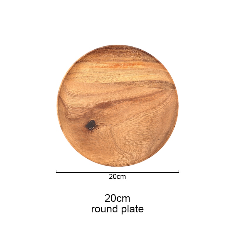 Geometric Shape Wooden Dinner Plate