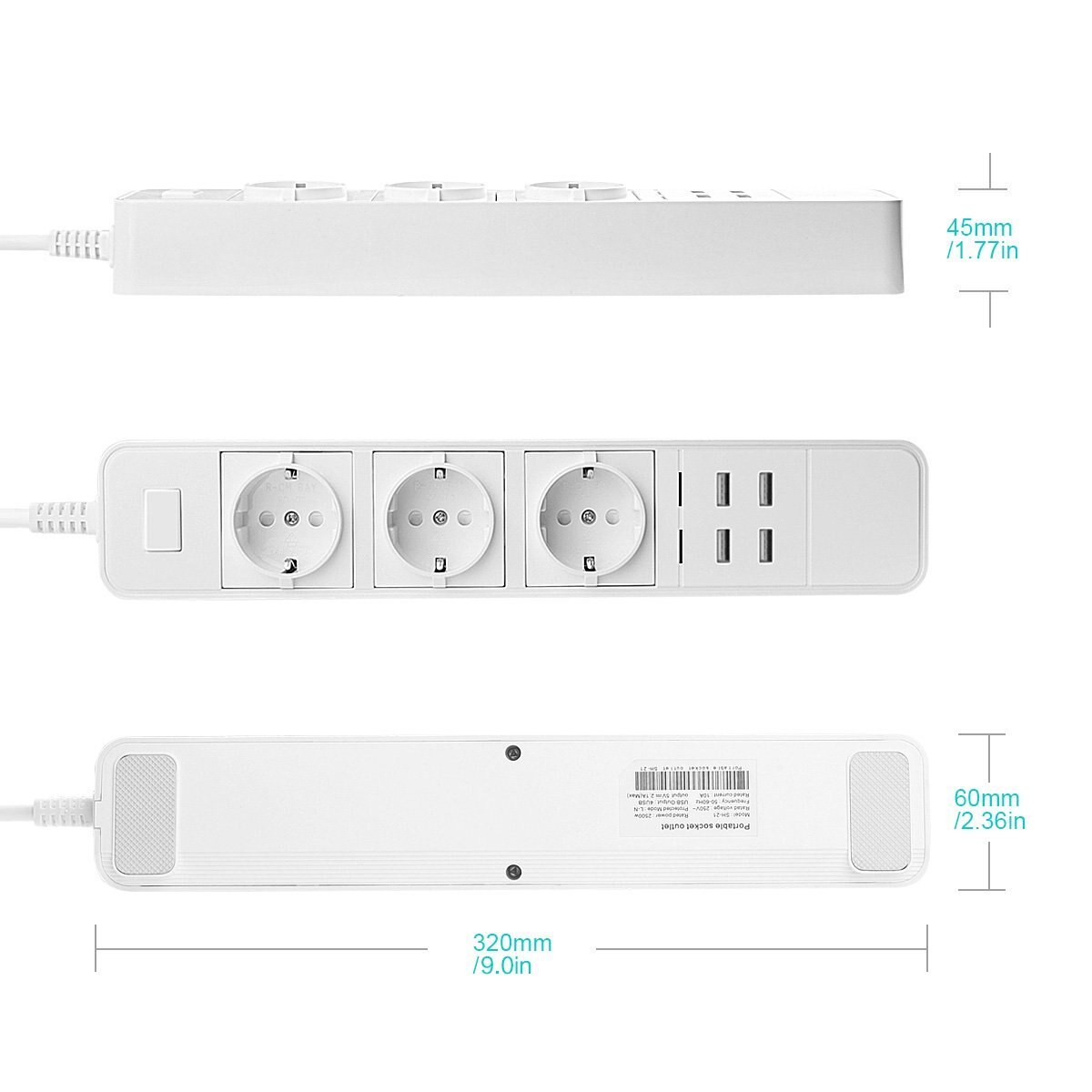 Smart EU WiFi Power Strip