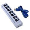 7 Port Hub, White